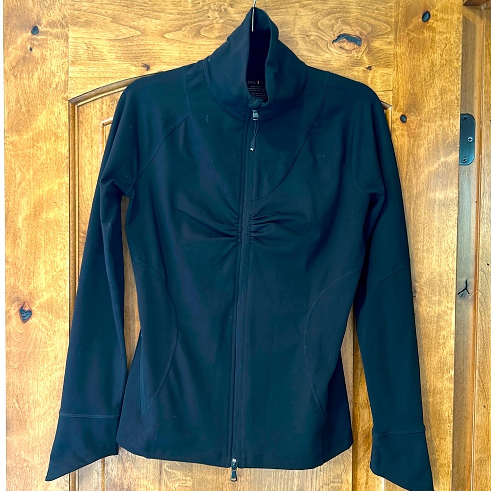 Zella black spandex, running jacket